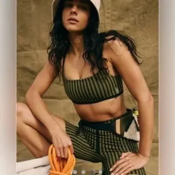 Free People Movement Tighten Up Striped Shorts - Picture 2 of 4